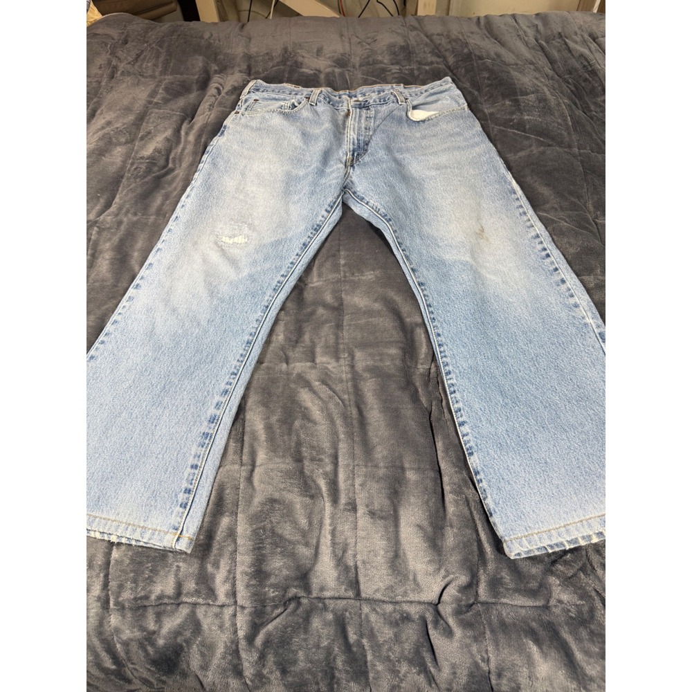 Levi's 550 Relaxed Fit Jeans Mens W38‎ L32 Light Wash Denim Distressed